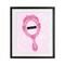 Stupell Industries Classified Ornate Pink Mirror Framed Print Under Glass, design by Ziwei Li
